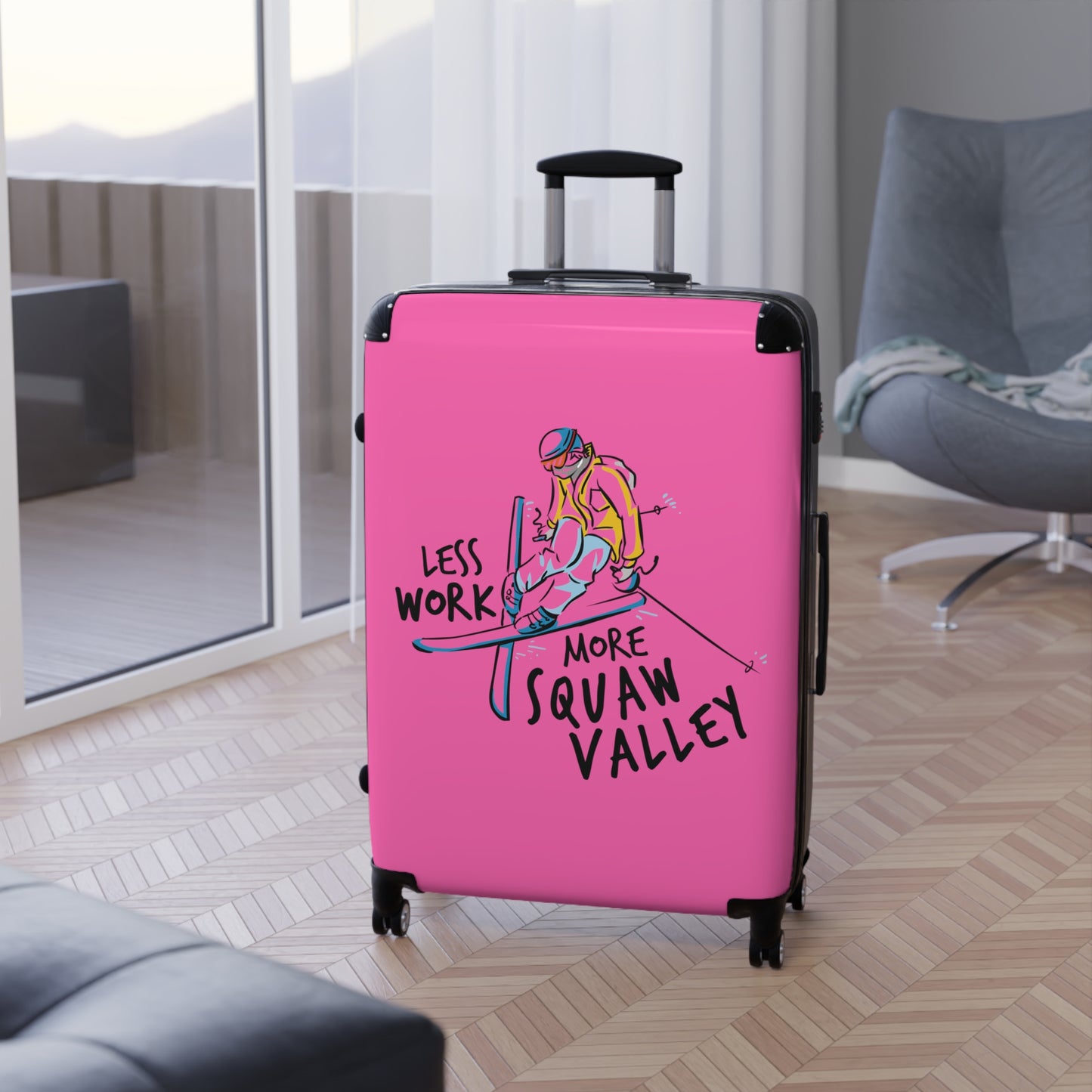 Less Work More Squaw Valley Custom Luggage