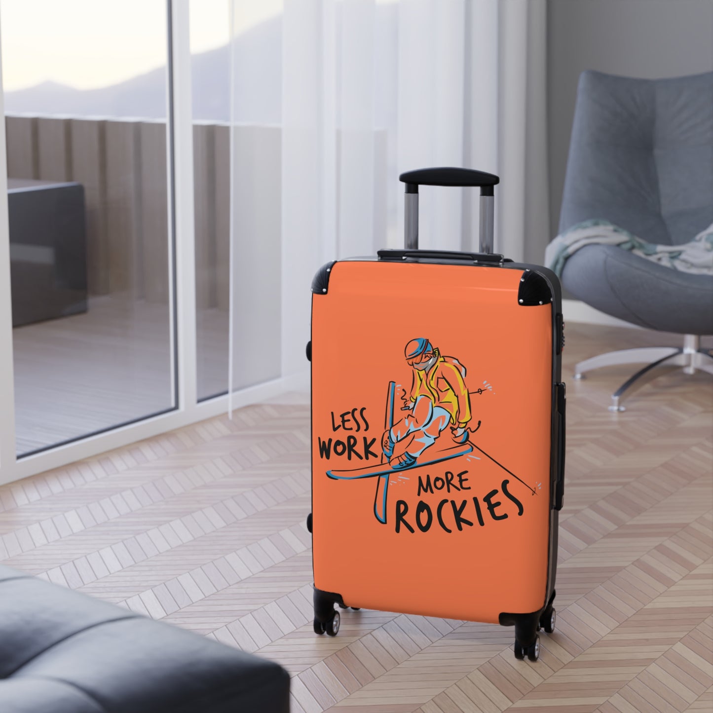 Less Work More Rockies Custom Luggage