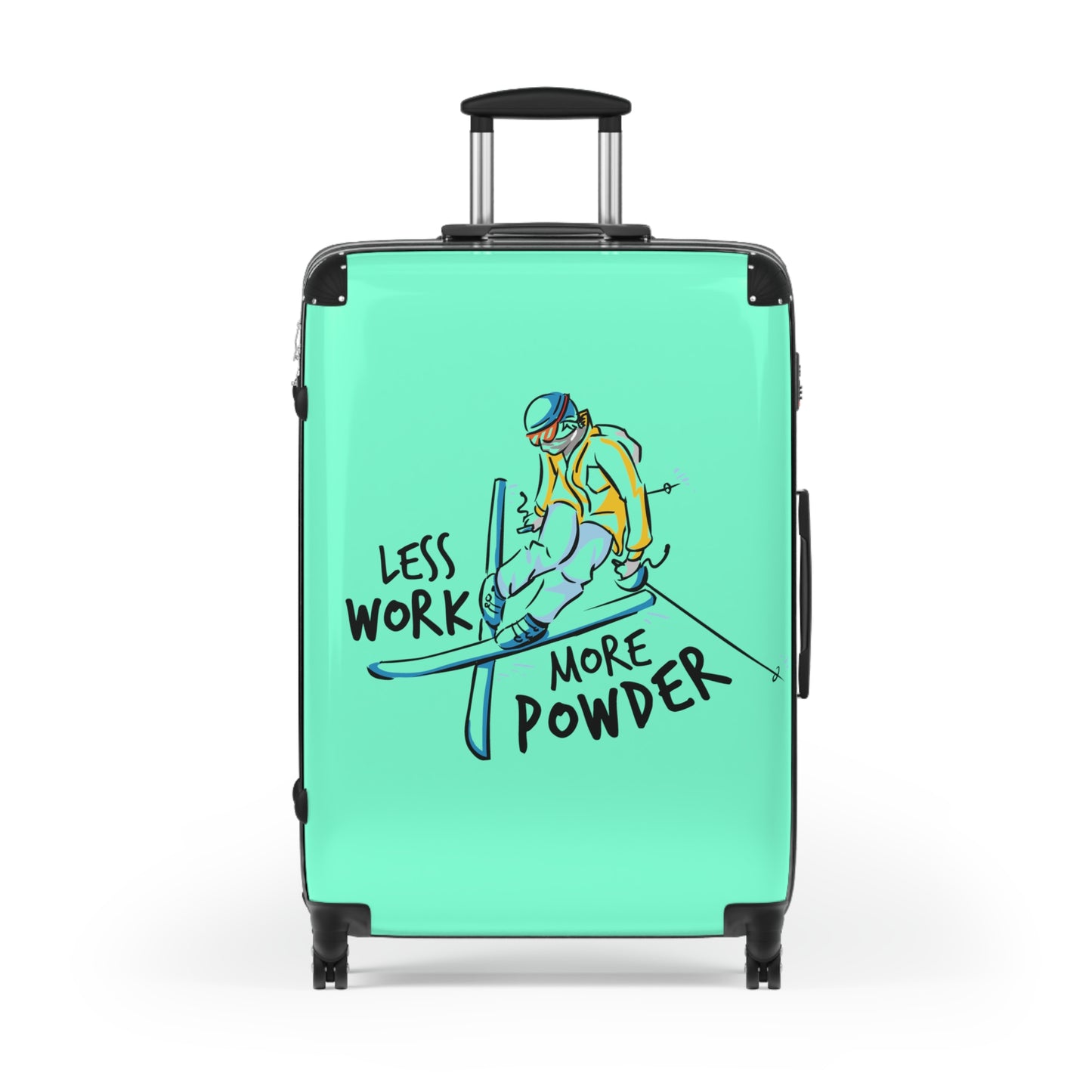Less Work More Powder Custom Luggage