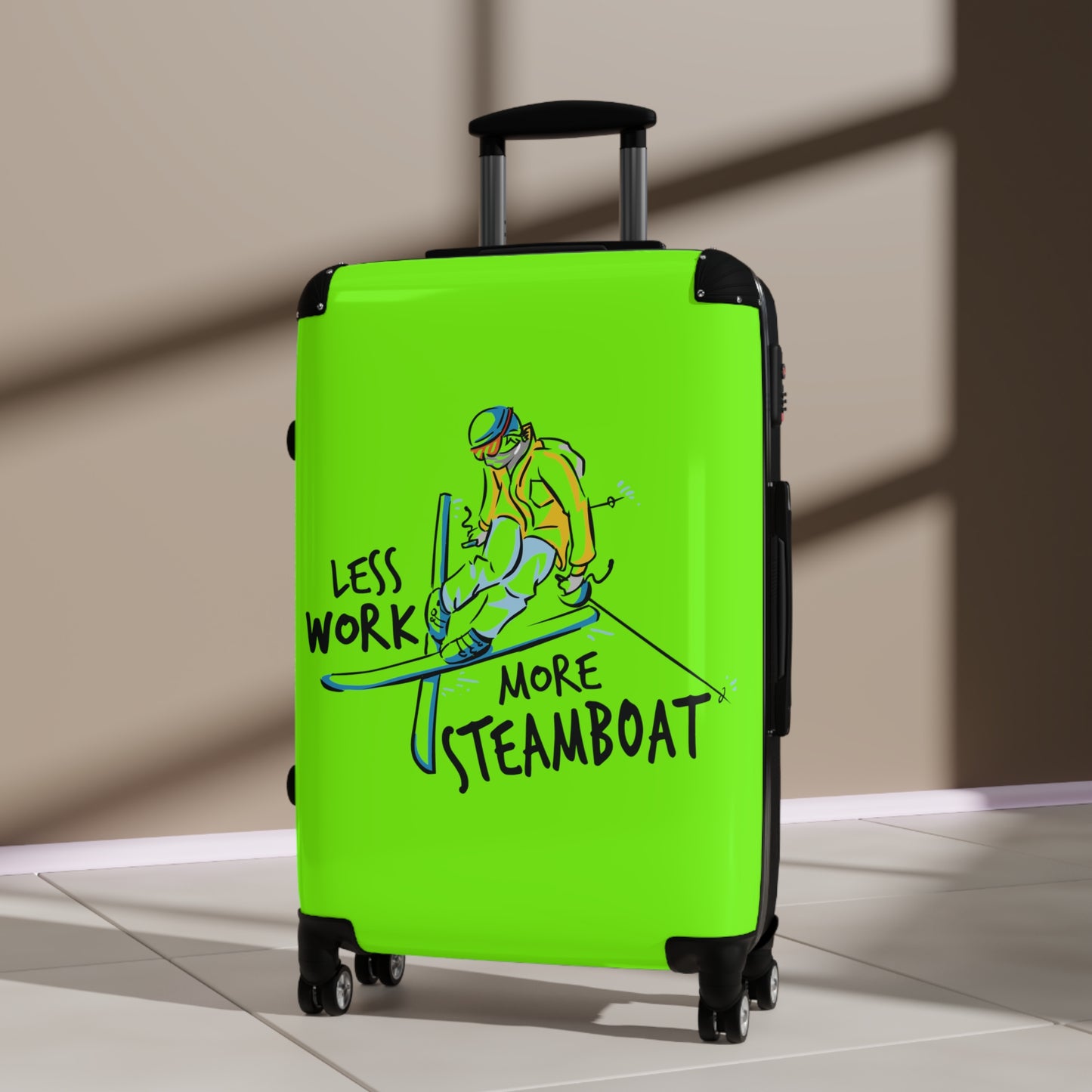 Less Work More Steamboat Custom Luggage