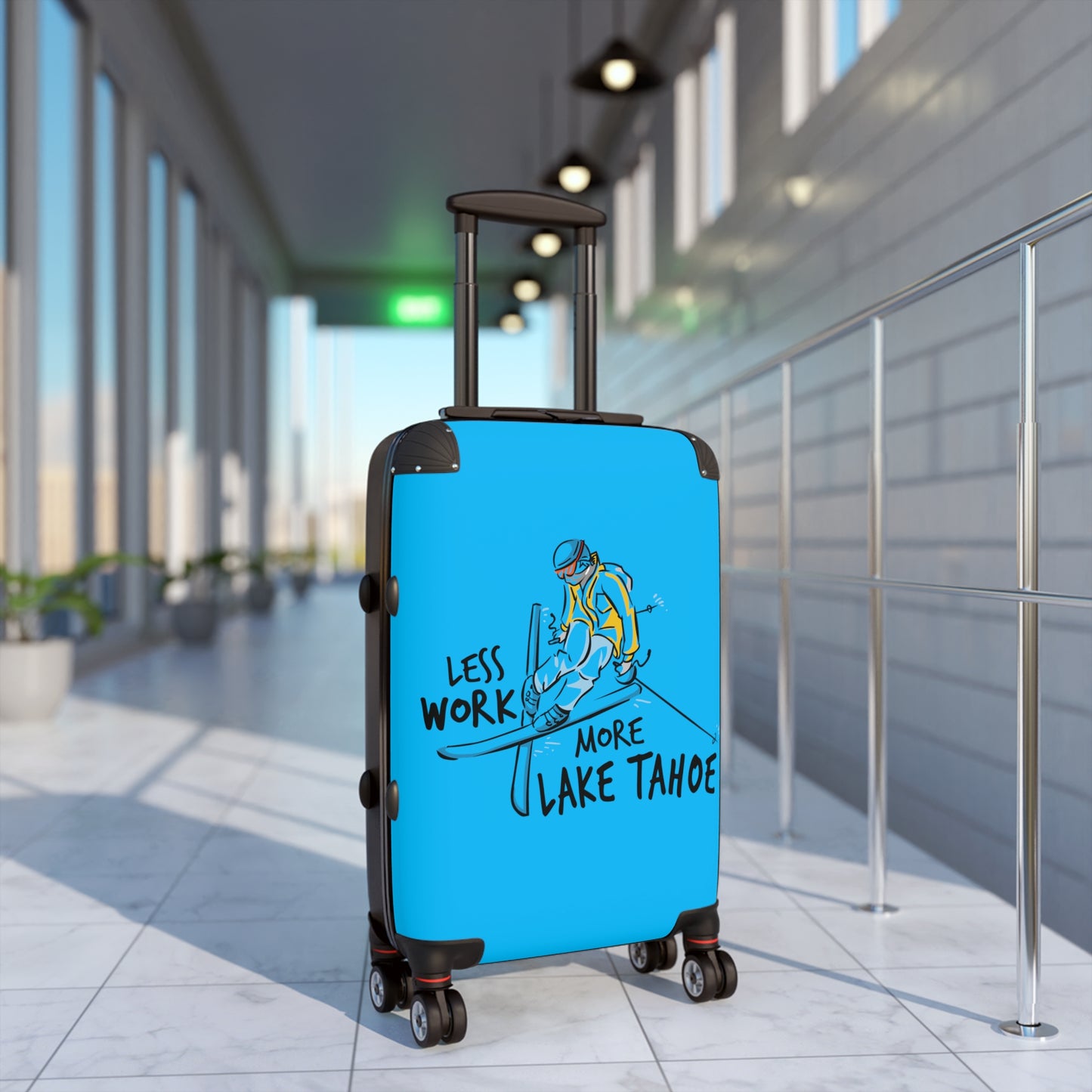 Less Work More Lake Tahoe Custom Luggage