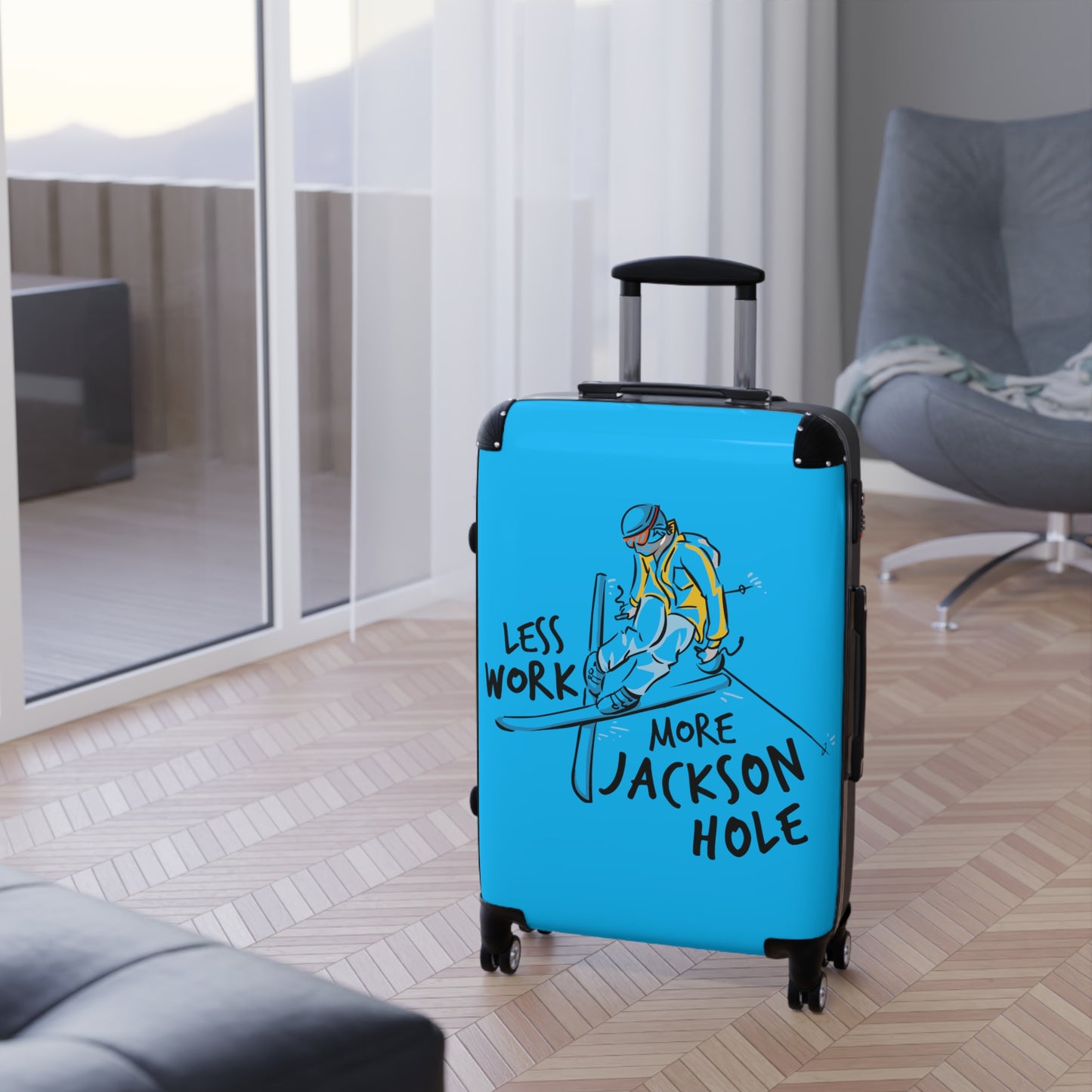 Less Work More Jackson Hole Custom Luggage