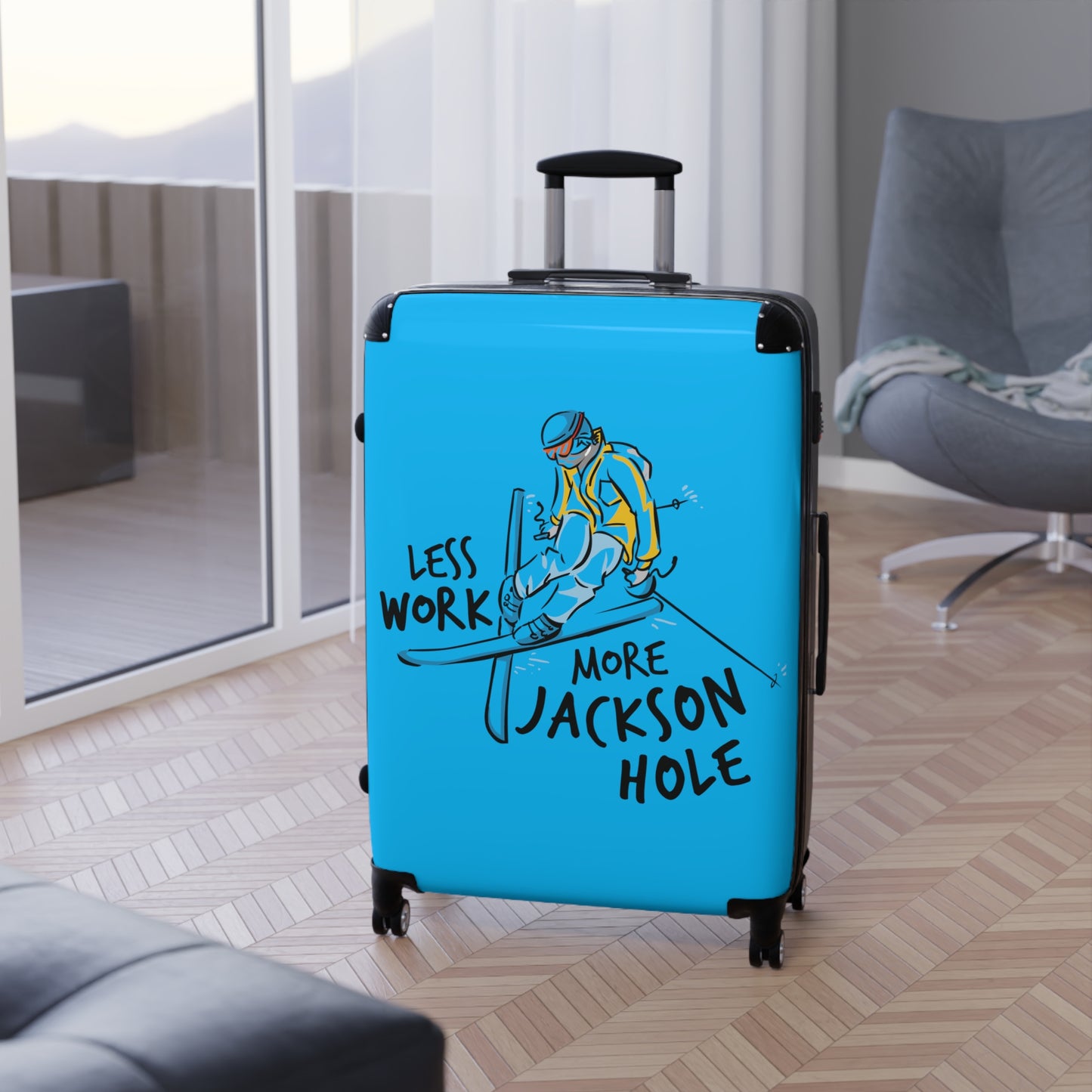 Less Work More Jackson Hole Custom Luggage