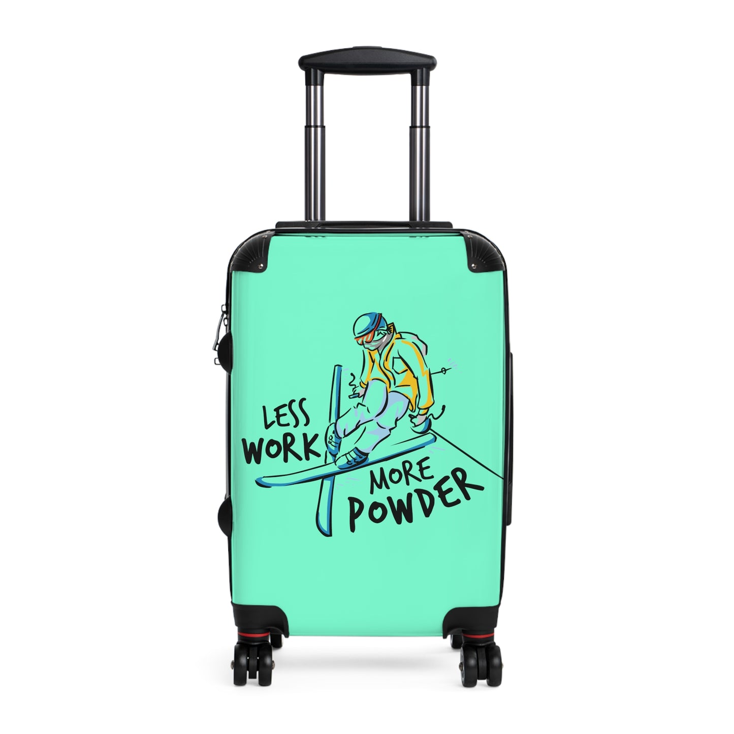 Less Work More Powder Custom Luggage