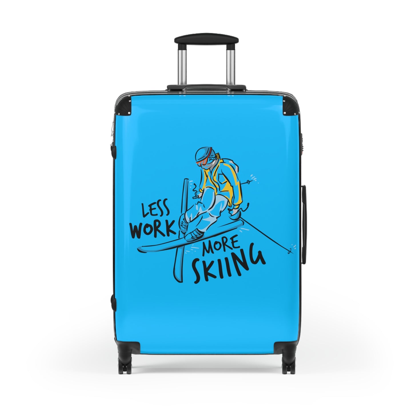 Less Work More Skiing Custom Luggage