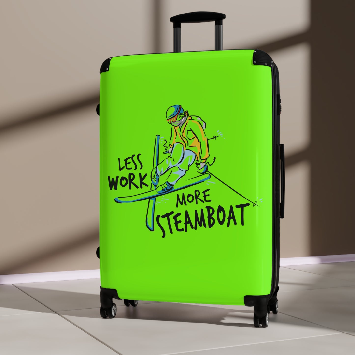 Less Work More Steamboat Custom Luggage
