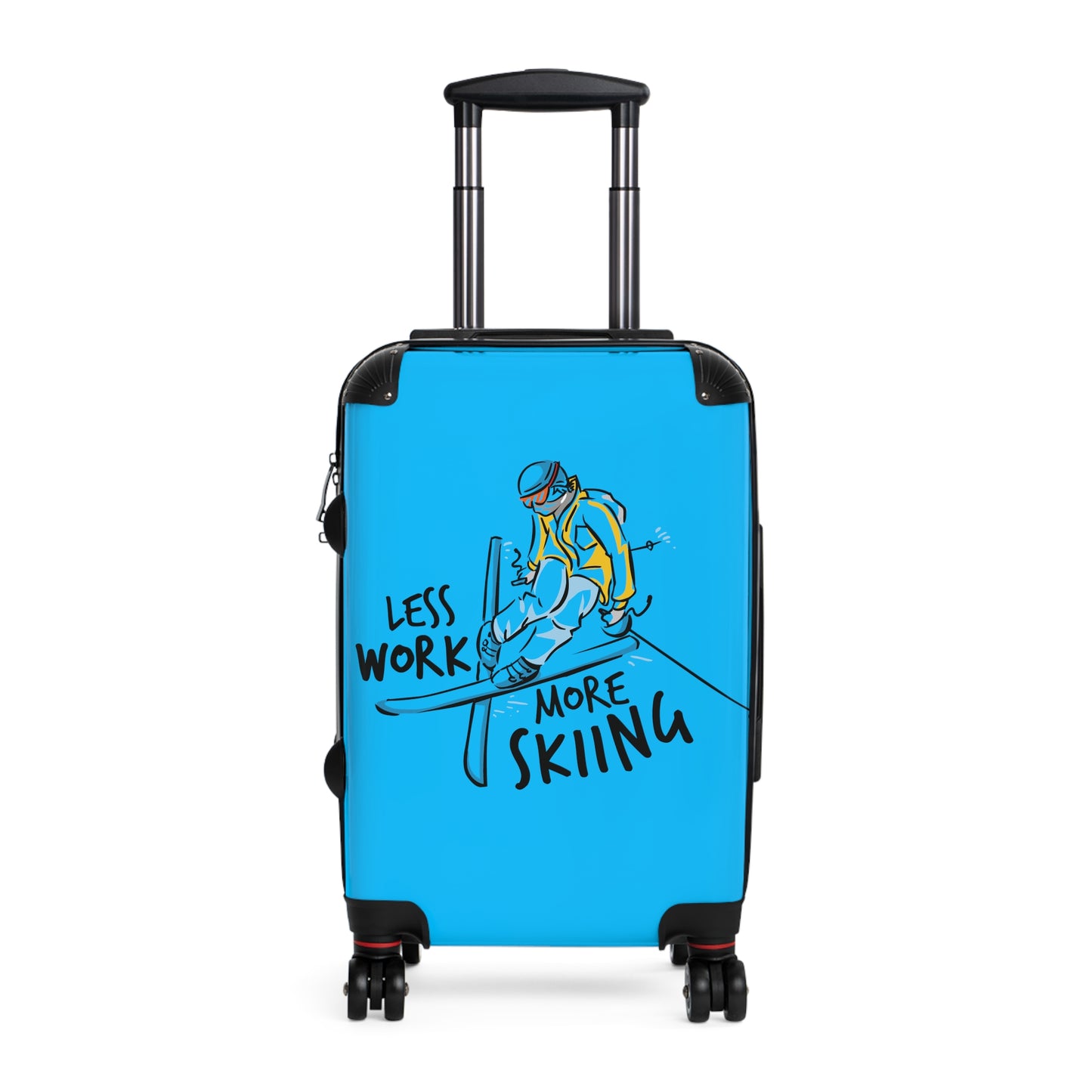 Less Work More Skiing Custom Luggage