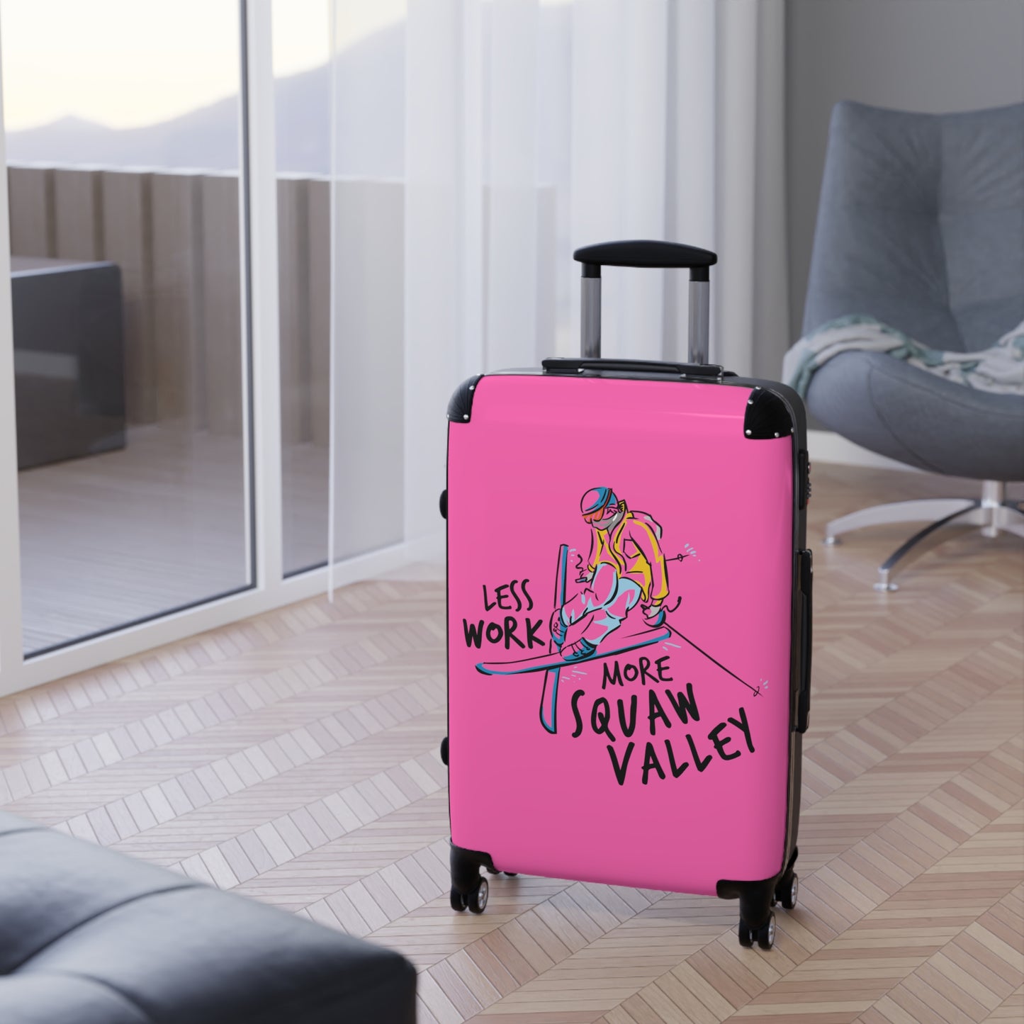 Less Work More Squaw Valley Custom Luggage