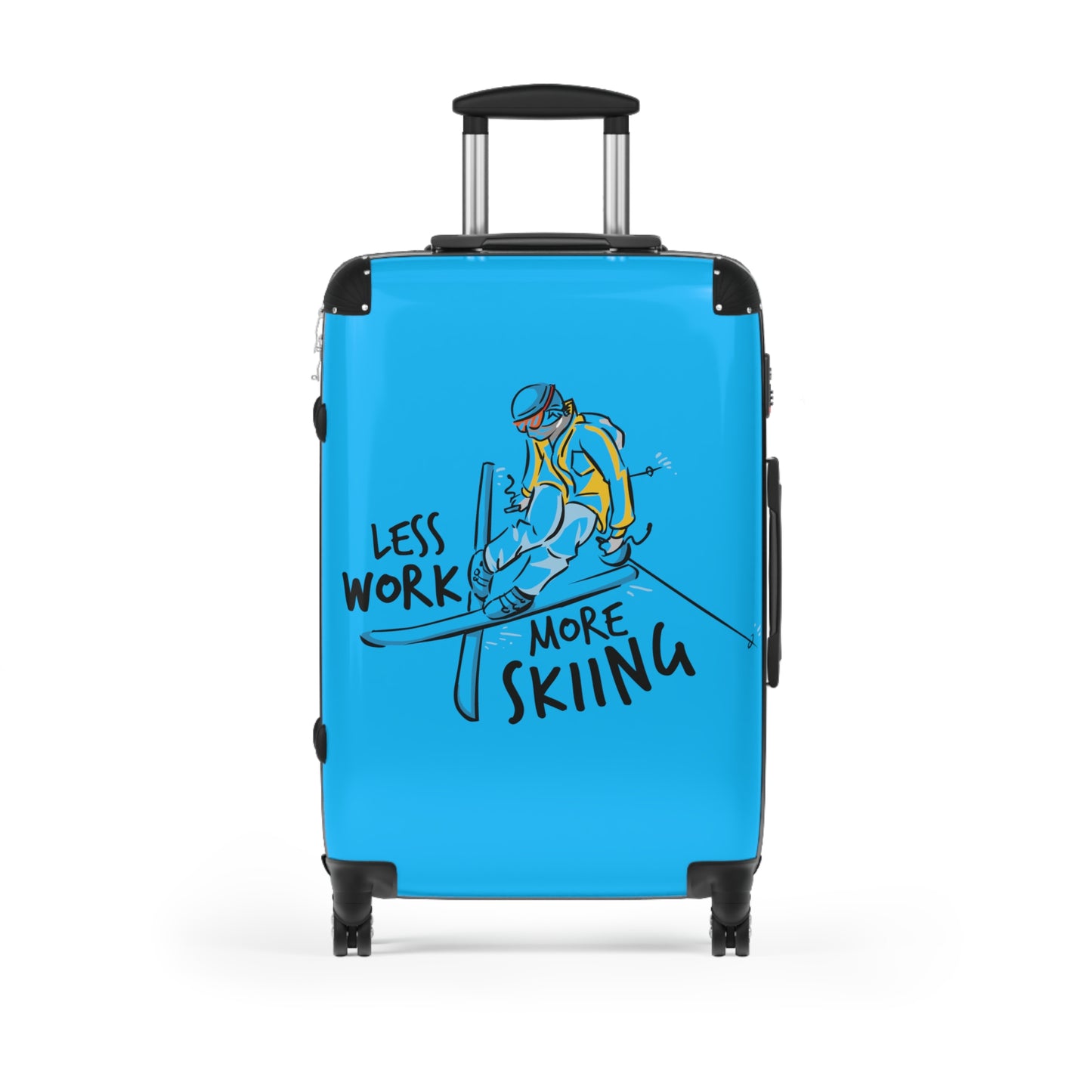 Less Work More Skiing Custom Luggage