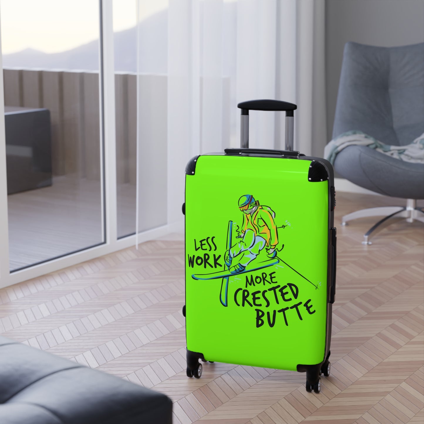Less Work More Crested Butte Custom Luggage