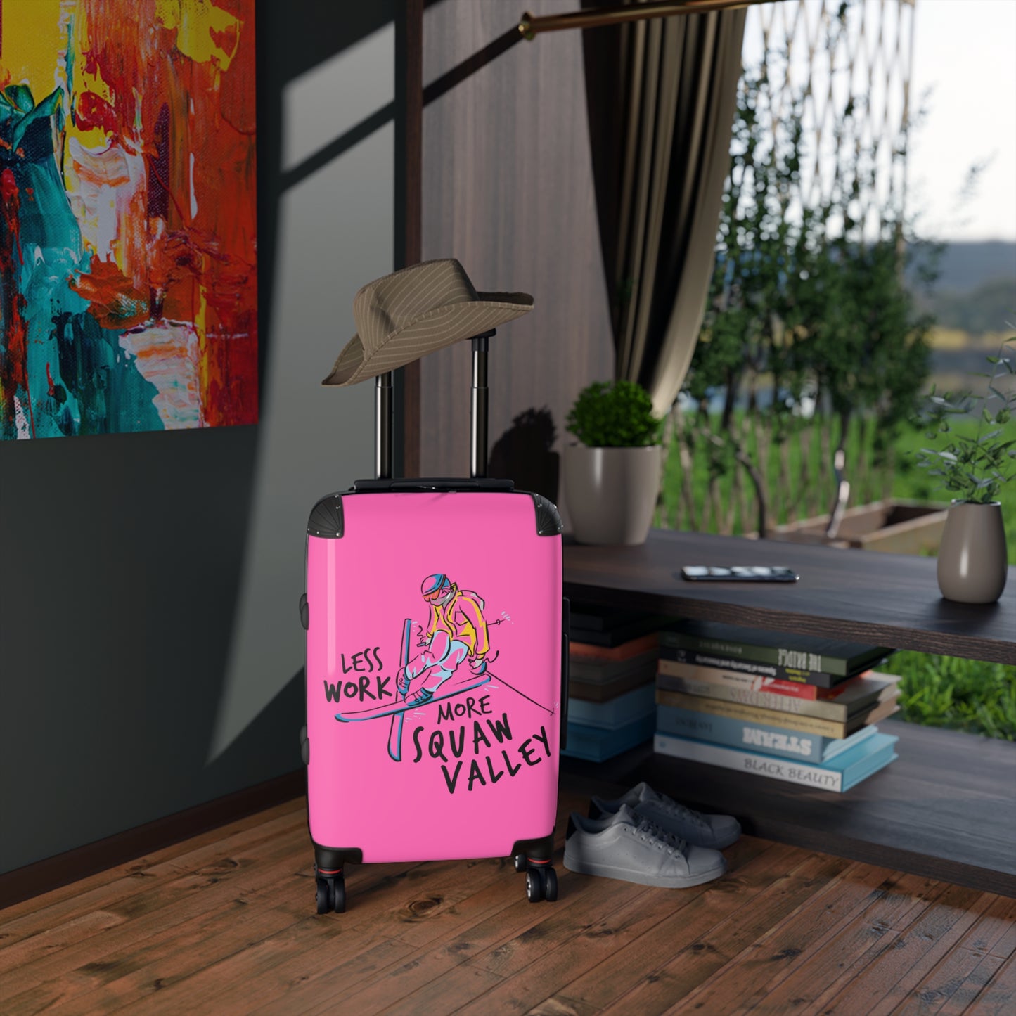 Less Work More Squaw Valley Custom Luggage