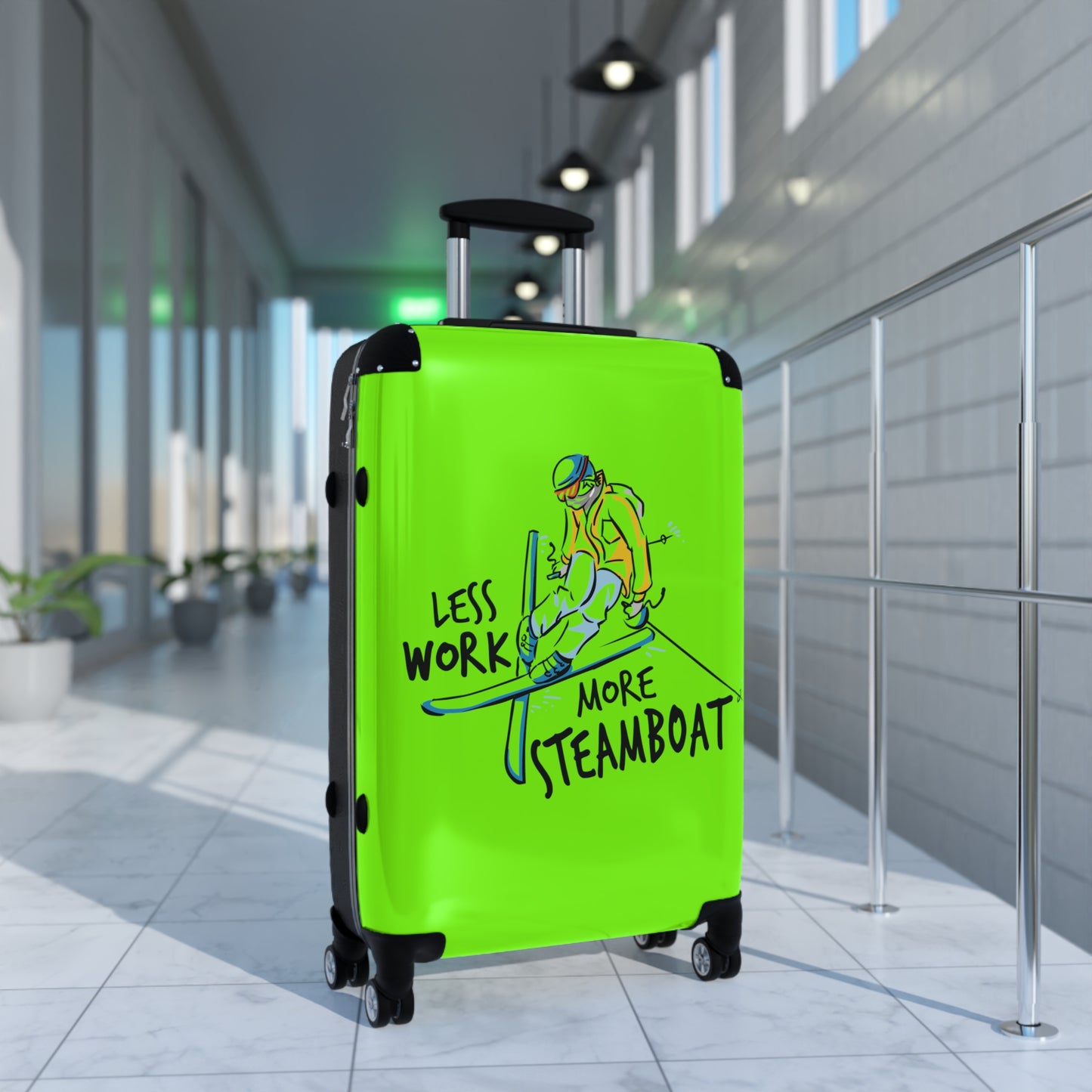 Less Work More Steamboat Custom Luggage
