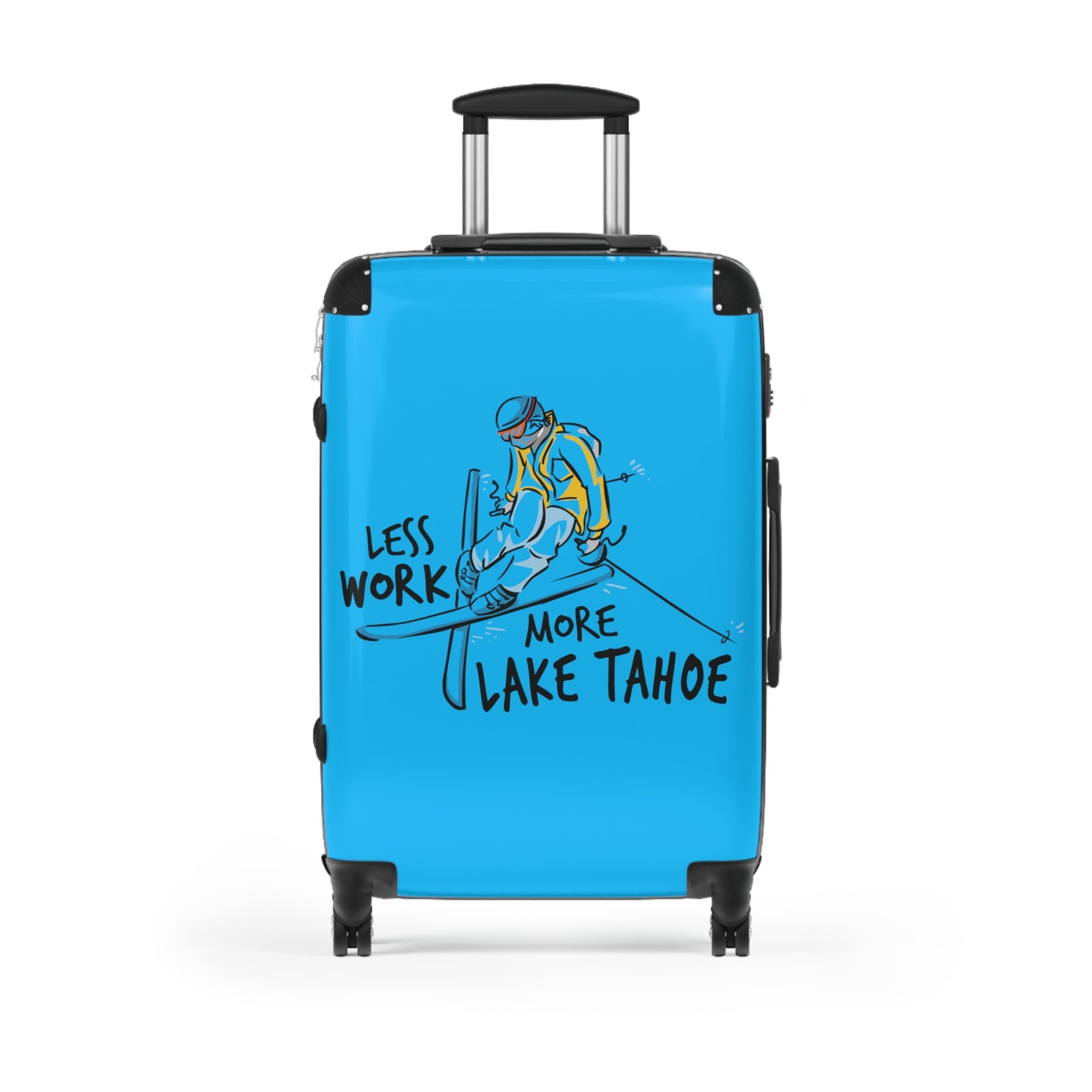 Less Work More Lake Tahoe Custom Luggage