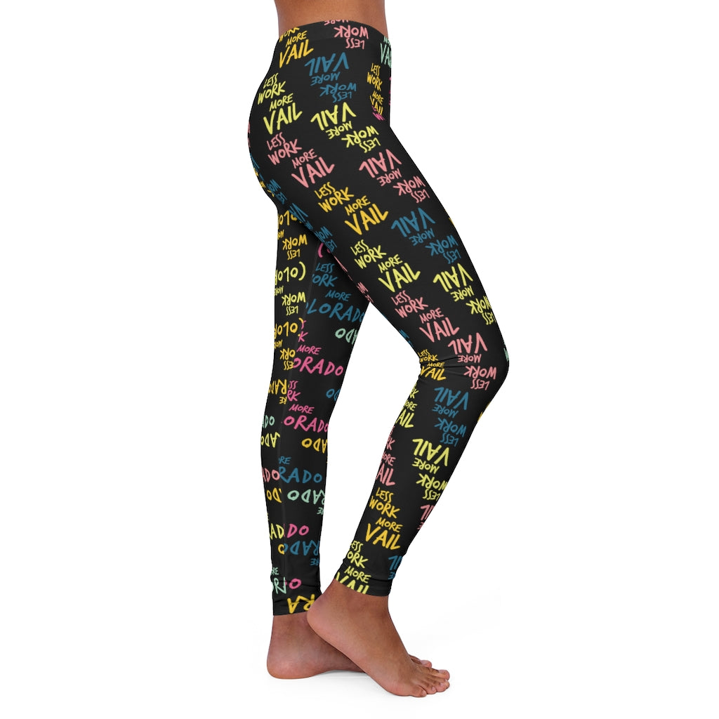 Less Work More Vail More Colorado™ Set the Trend Spandex Leggings