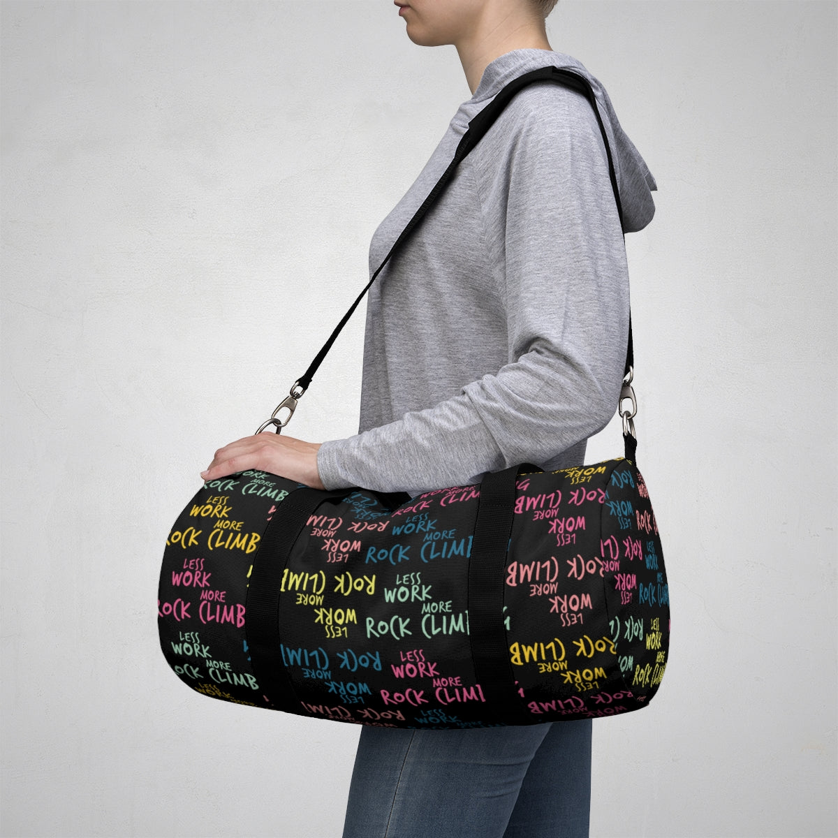 Less Work More Rock Climbing Duffel Bag