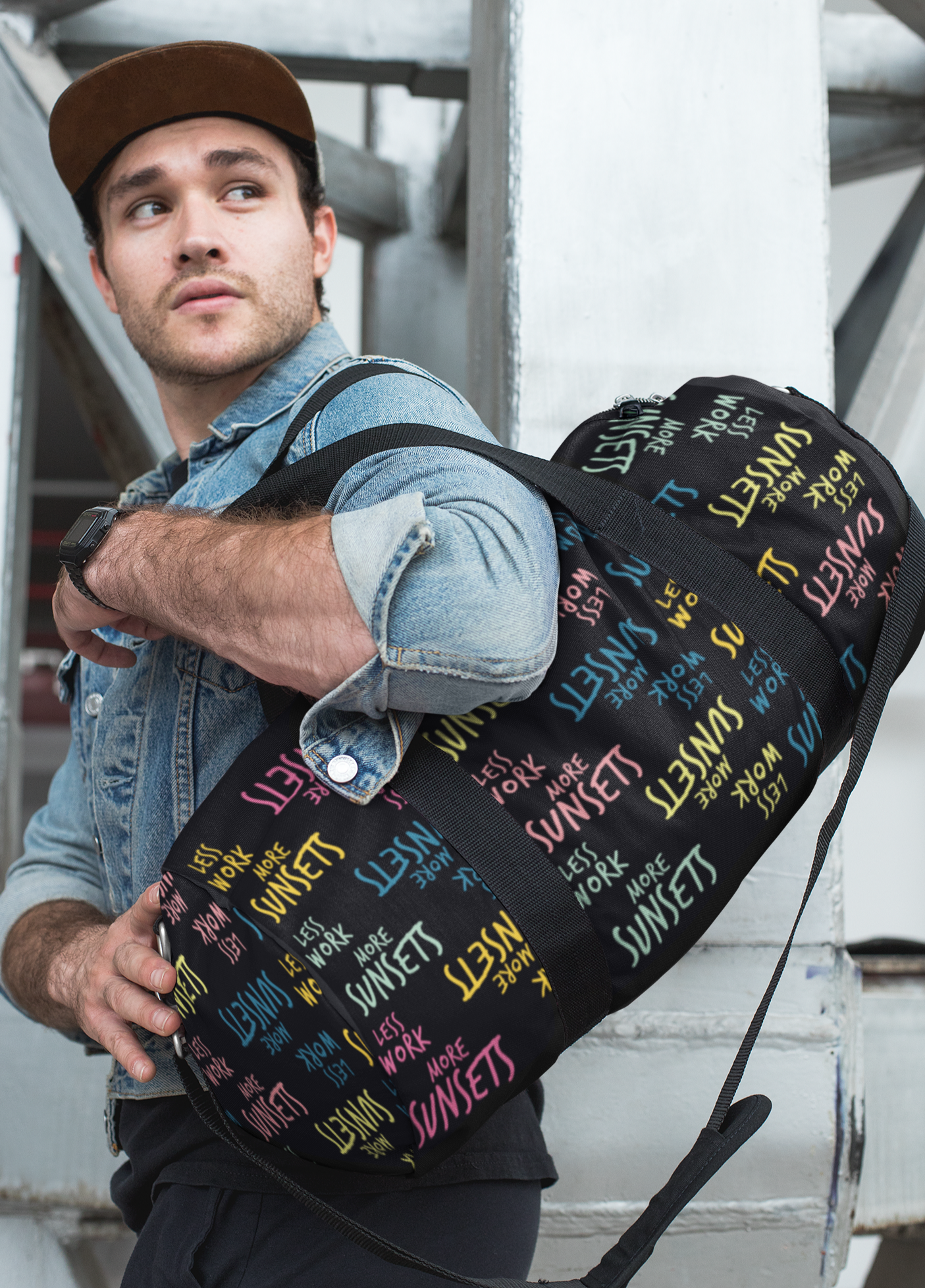 Less Work More Sunsets™ Carry Everything Duffel Bag