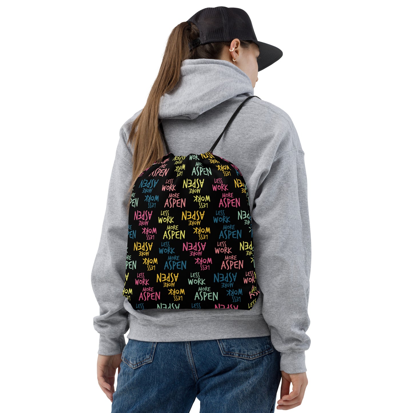 Less Work™ More Aspen Look Sharp Drawstring bag