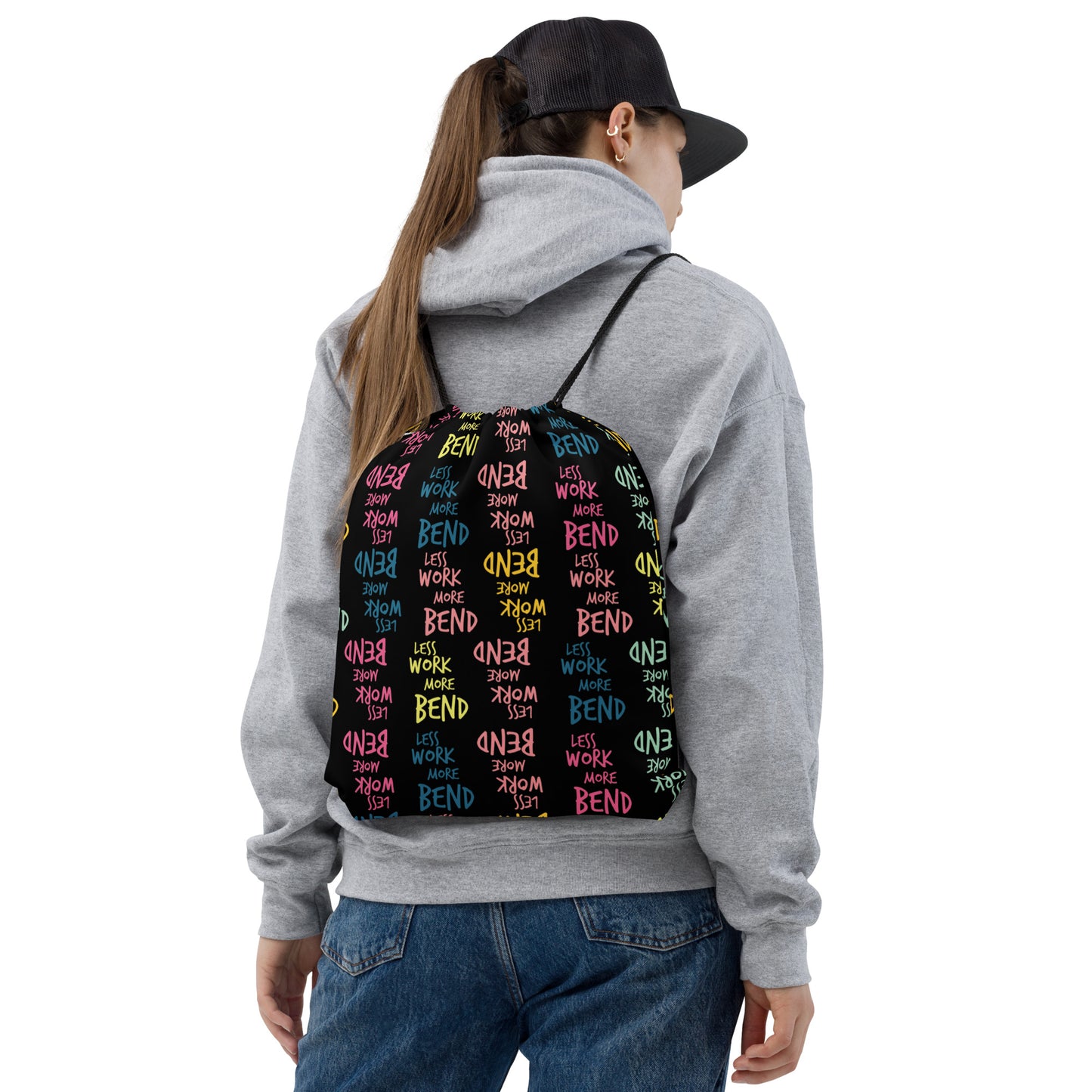 Less Work™ More Bend Look Sharp Drawstring bag