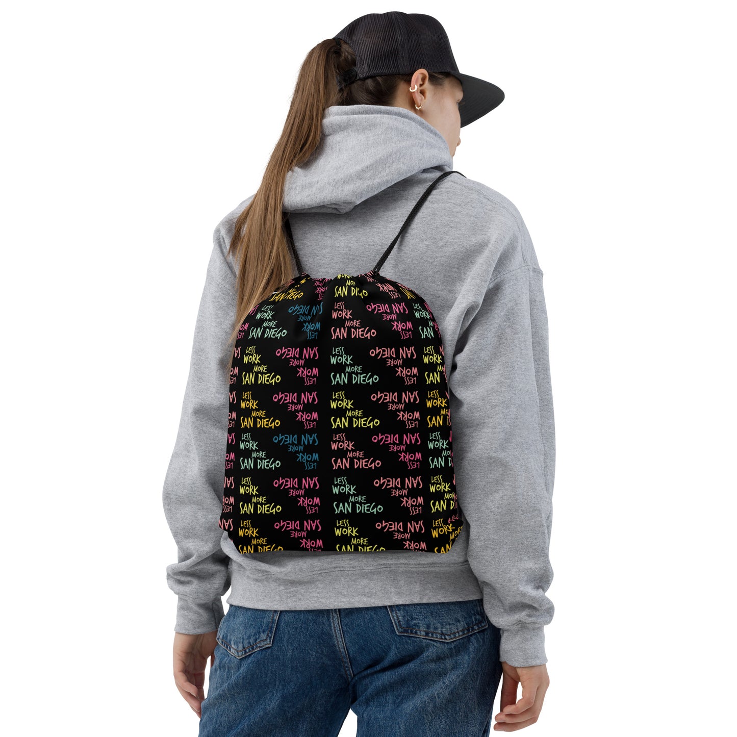 Less Work™ More San Diego Look Sharp Drawstring bag