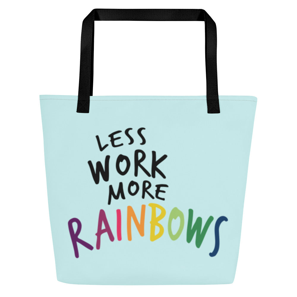 Less Work More Rainbows™ Look Sharp Large Tote Bag