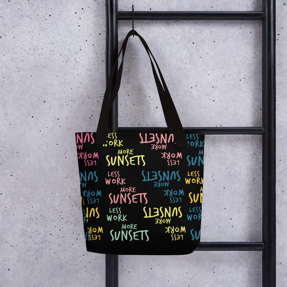 Less Work More Sunsets™ Carry Everything Tote bag