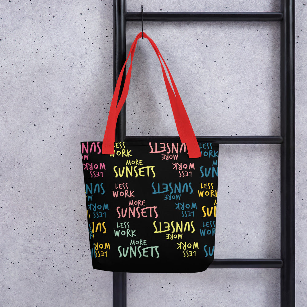Less Work More Sunsets™ Carry Everything Tote bag