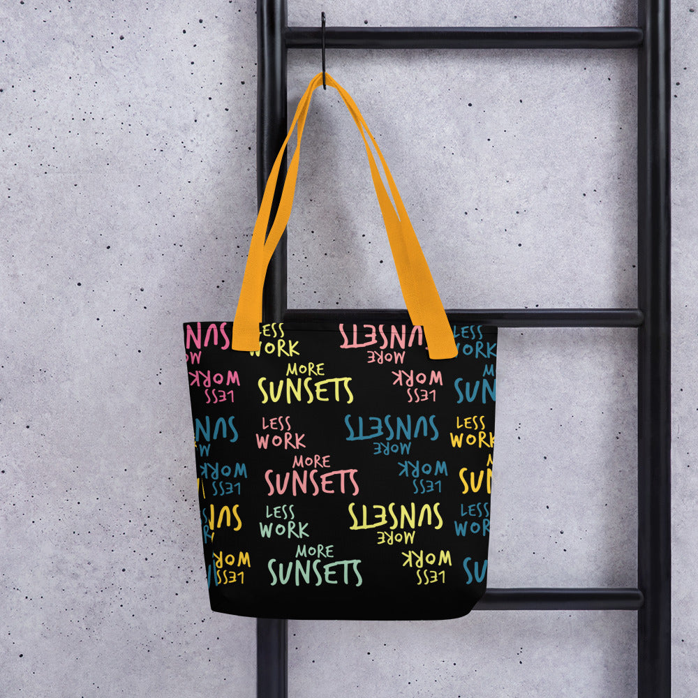 Less Work More Sunsets™ Carry Everything Tote bag