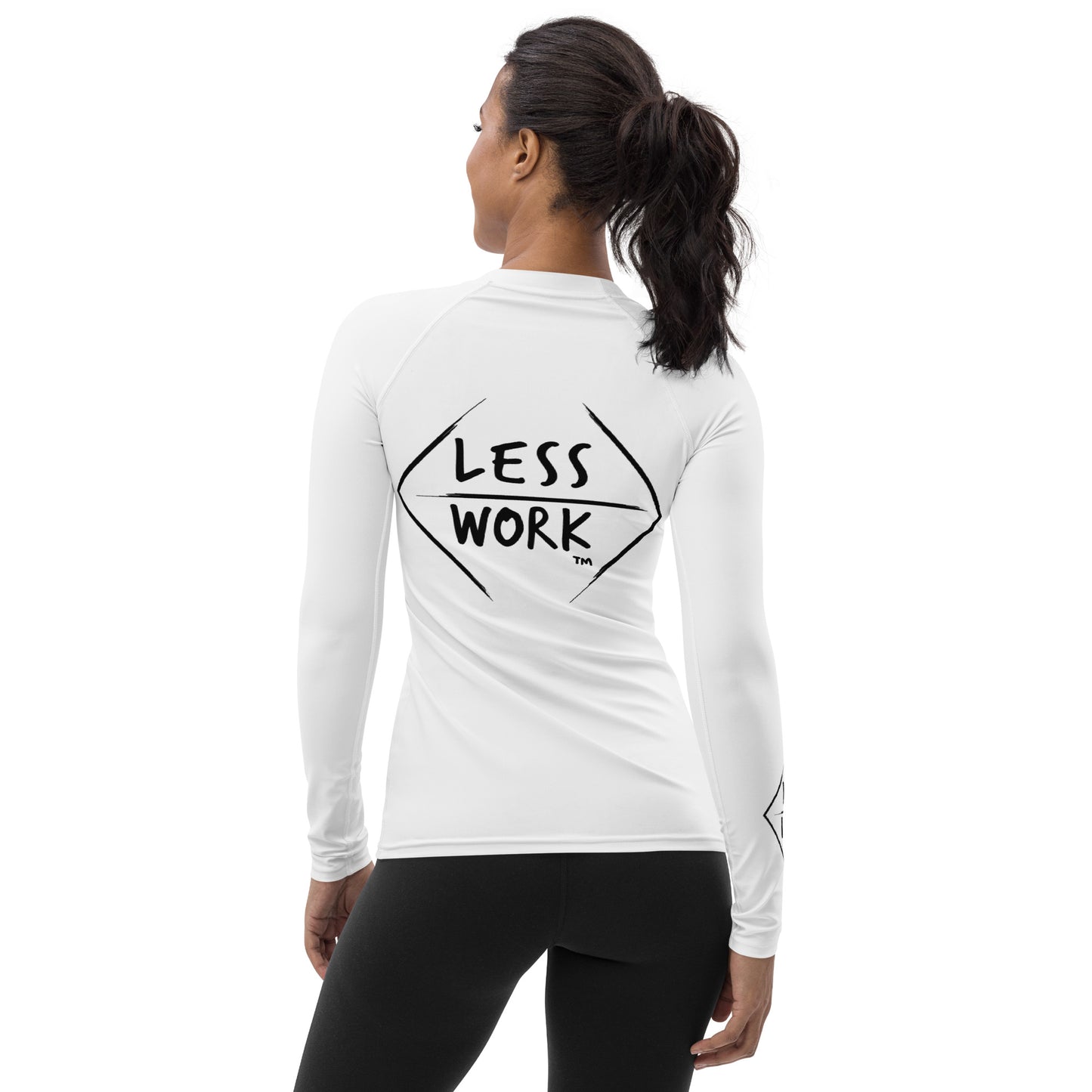 Less Work More Pickleball Women's Rash Guard