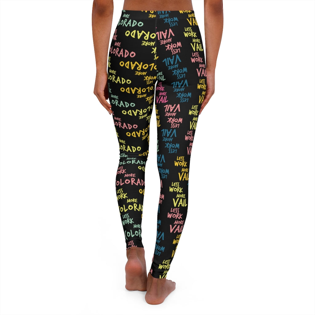 Less Work More Vail More Colorado™ Set the Trend Spandex Leggings