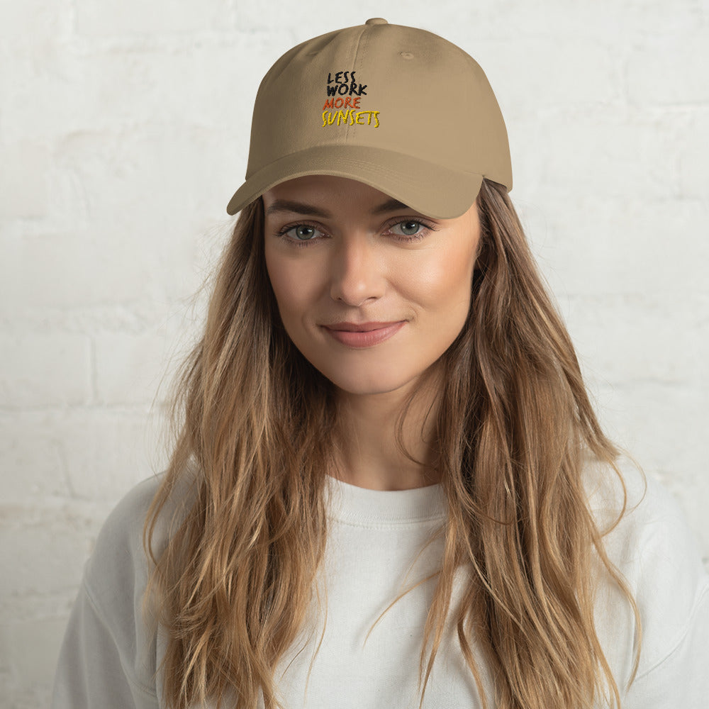 Less Work More Sunsets hat