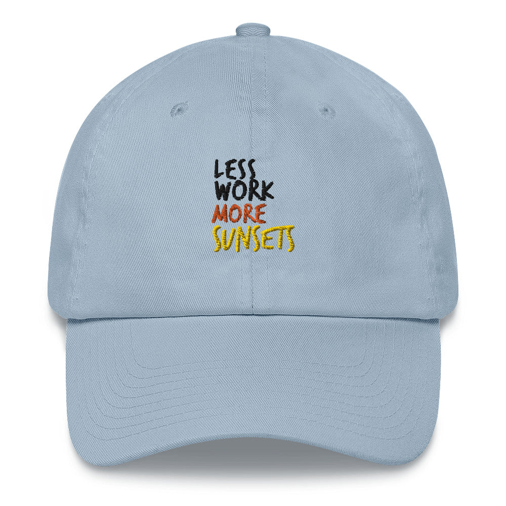 Less Work More Sunsets hat