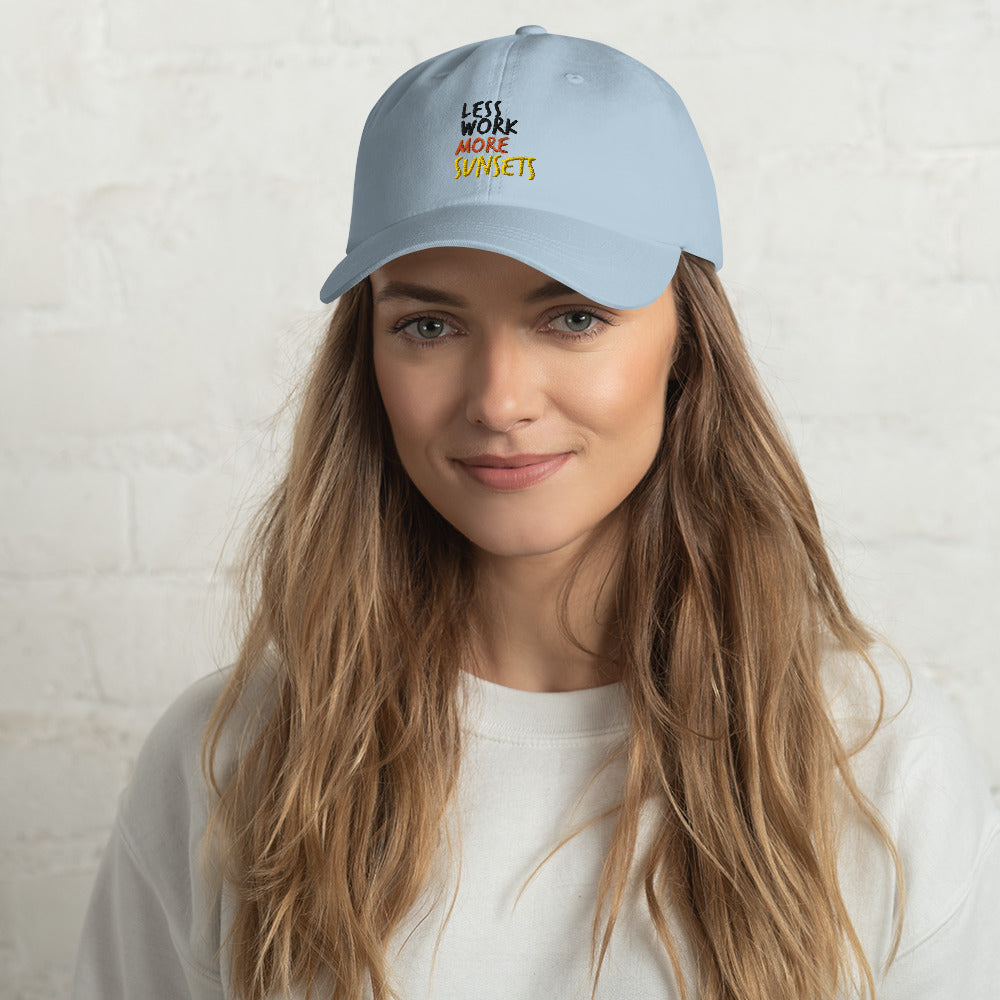 Less Work More Sunsets hat