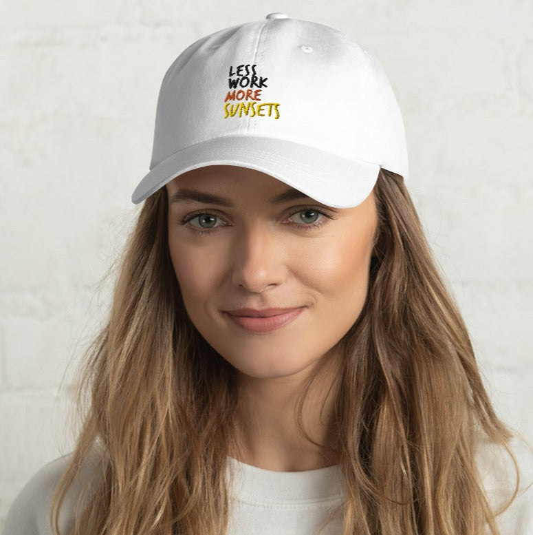 Less Work More Sunsets hat