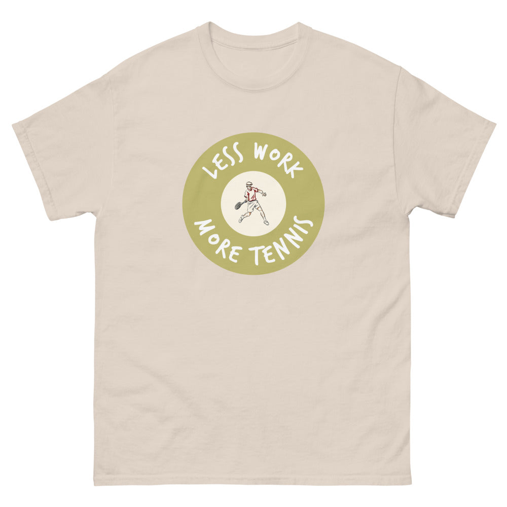 Less Work More Tennis™ Men's heavyweight tee