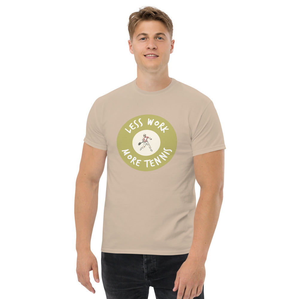 Less Work More Tennis™ Men's heavyweight tee
