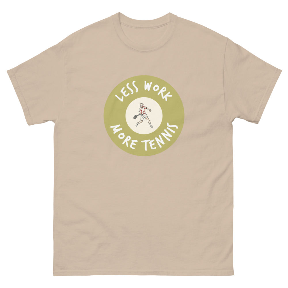 Less Work More Tennis™ Men's heavyweight tee