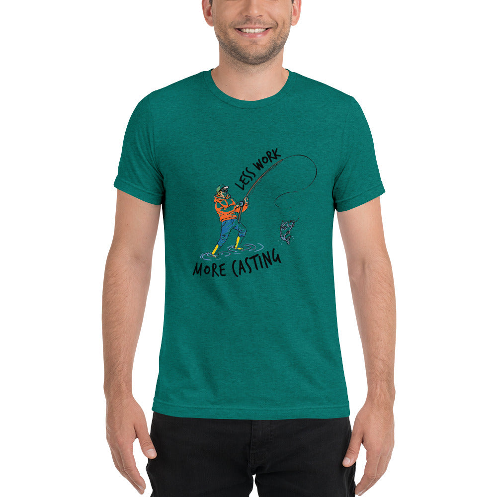 LESS WORK MORE ALASKA™ Casting Unisex Tri-blend T-Shirt