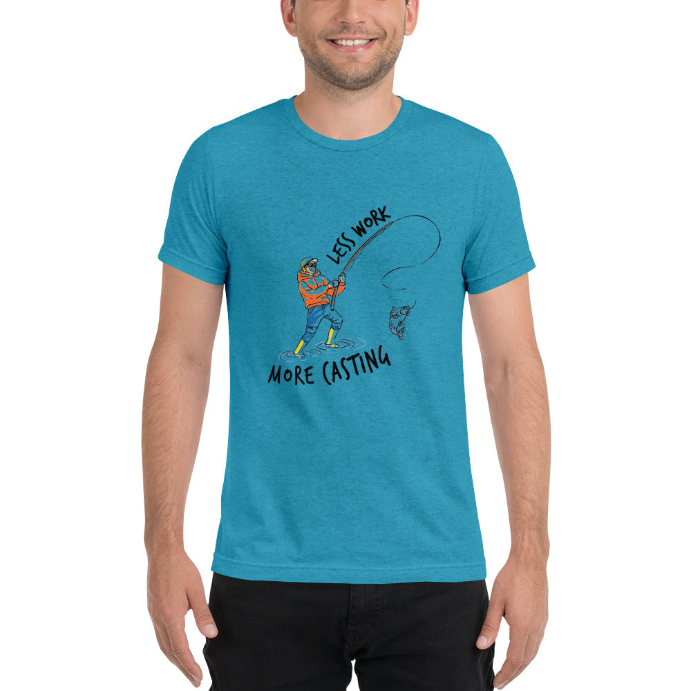 LESS WORK MORE ALASKA™ Casting Unisex Tri-blend T-Shirt
