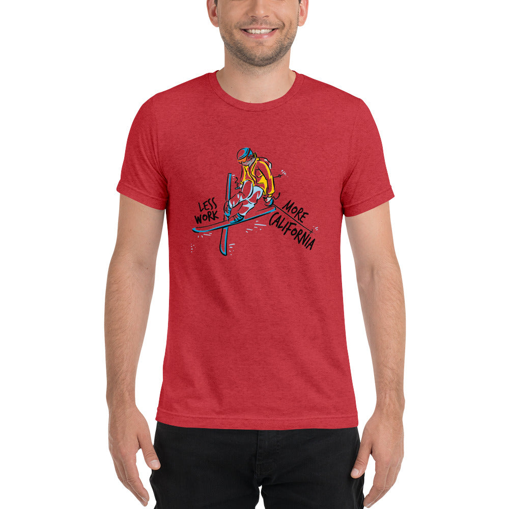 LESS WORK MORE CALIFORNIA™ Skiing Unisex Tri-blend