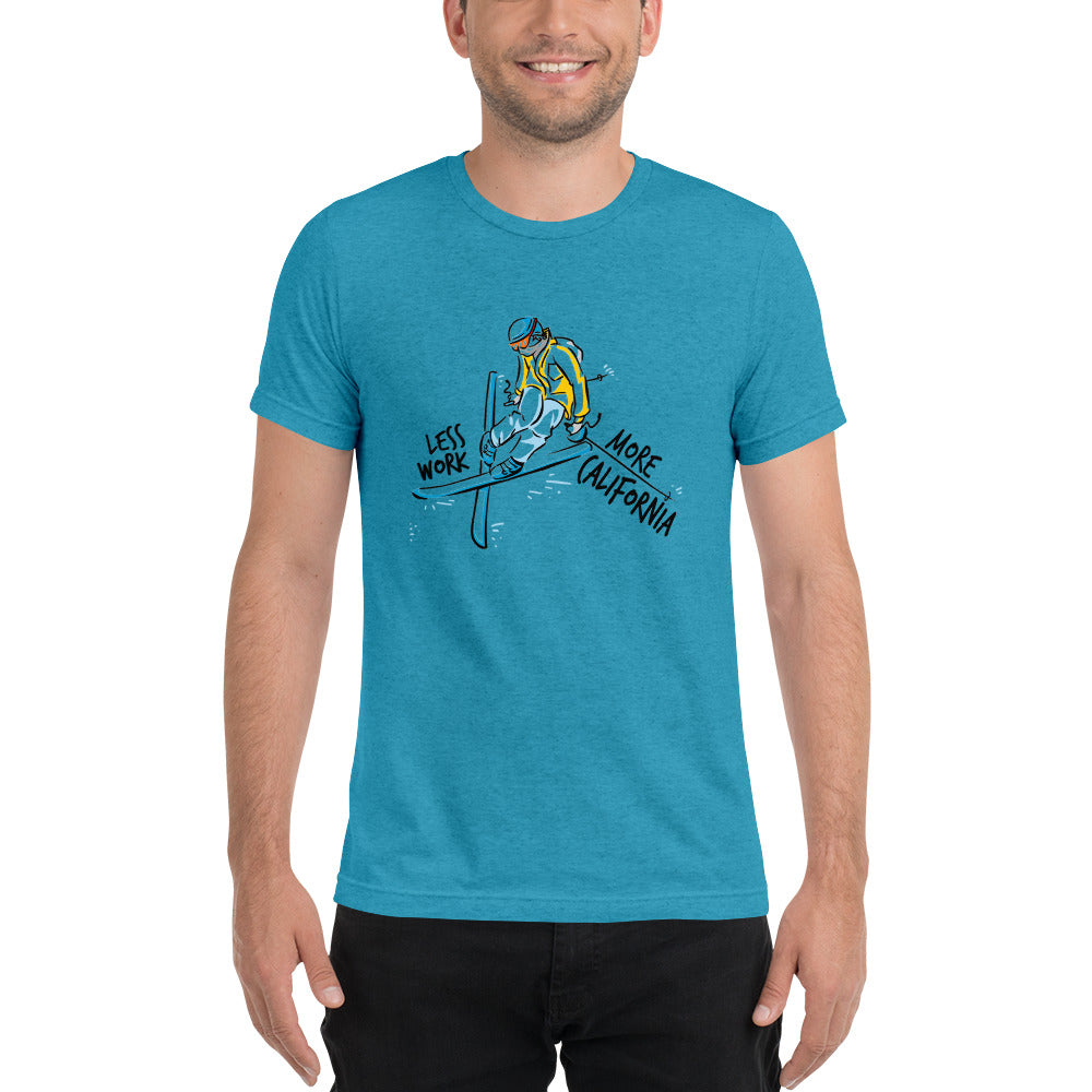 LESS WORK MORE CALIFORNIA™ Skiing Unisex Tri-blend