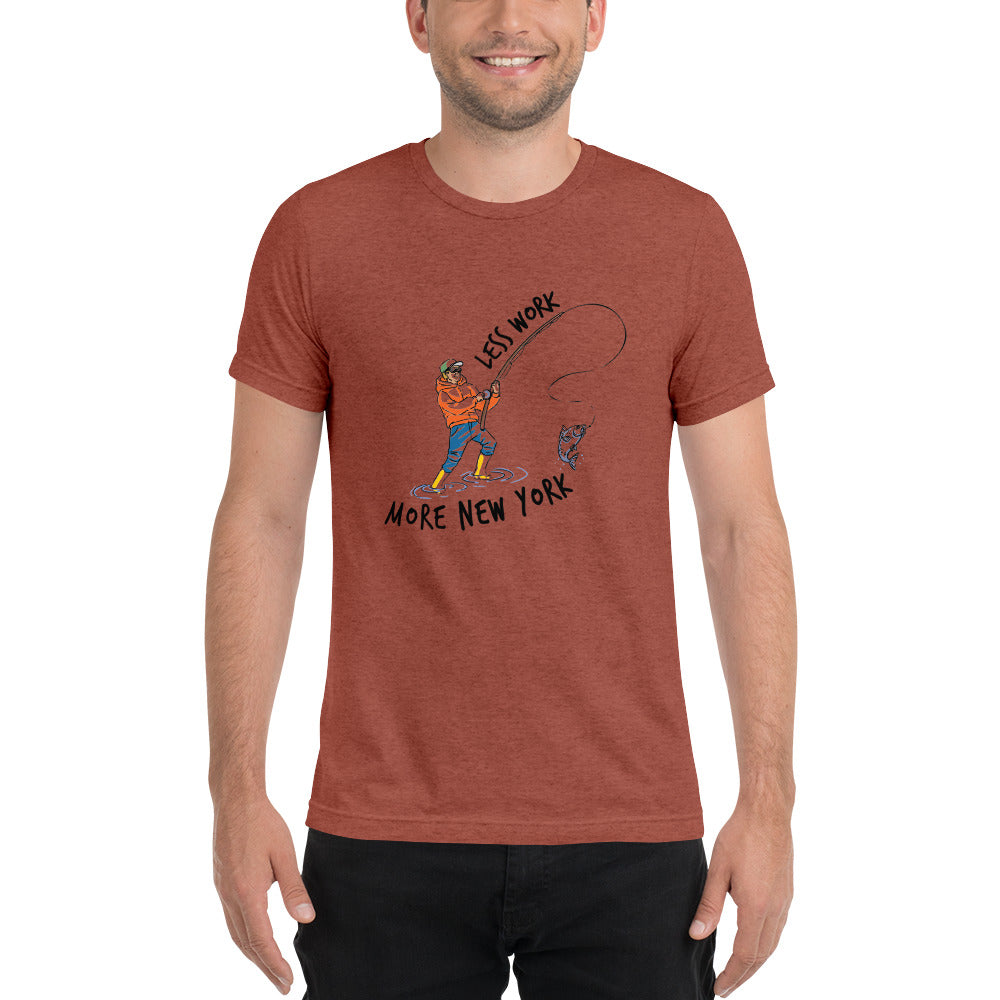 LESS WORK MORE NEW YORK™ Unisex Tri-blend t-shirt