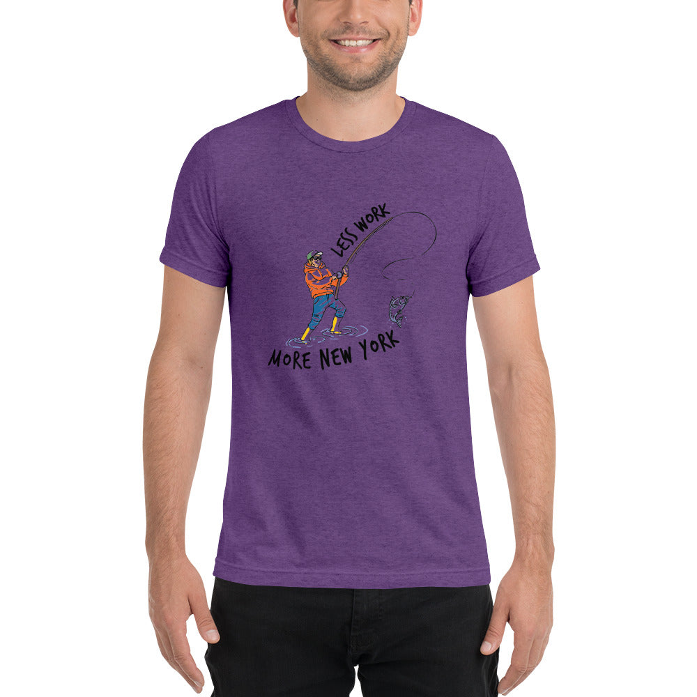 LESS WORK MORE NEW YORK™ Unisex Tri-blend t-shirt