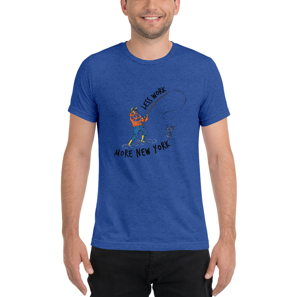 LESS WORK MORE NEW YORK™ Unisex Tri-blend t-shirt