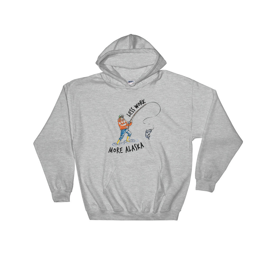 LESS WORK MORE ALASKA™ Fishing Unisex Hoodie
