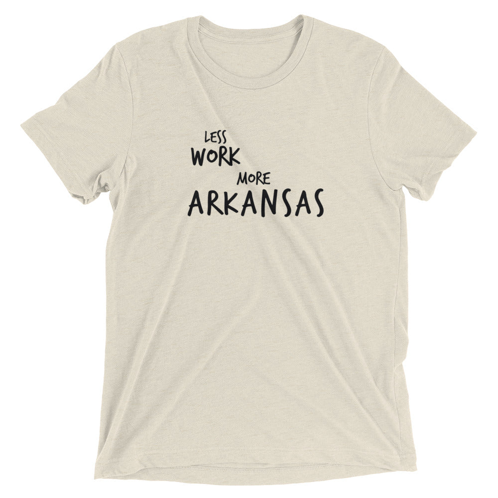 LESS WORK MORE ARKANSAS™ Tri-blend T-Shirt