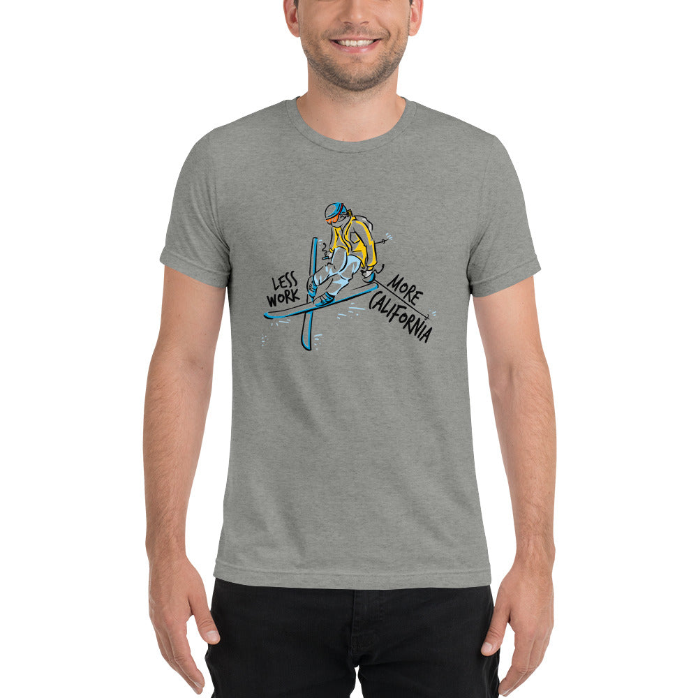 LESS WORK MORE CALIFORNIA™ Skiing Unisex Tri-blend