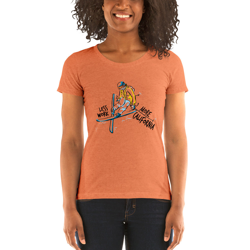 LESS WORK MORE CALIFORNIA™ Skiing Women's Tri-blend
