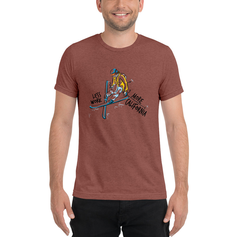 LESS WORK MORE CALIFORNIA™ Skiing Unisex Tri-blend