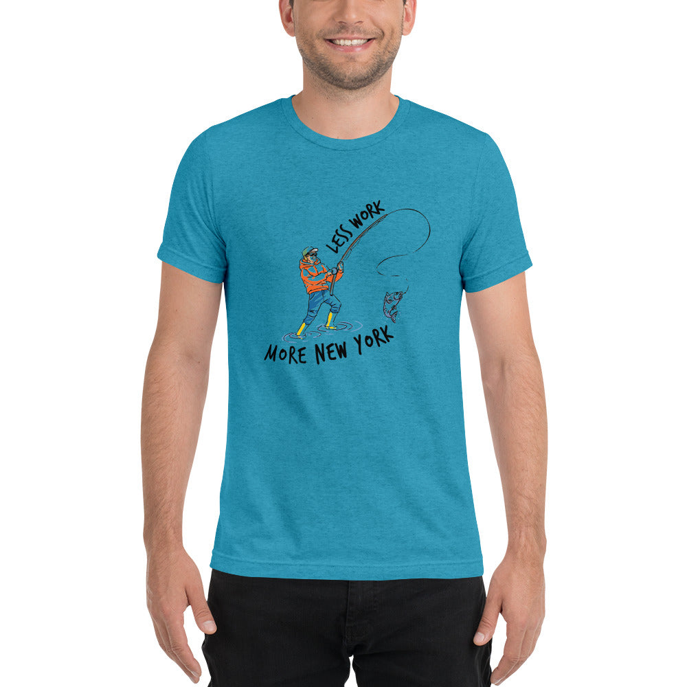 LESS WORK MORE NEW YORK™ Unisex Tri-blend t-shirt