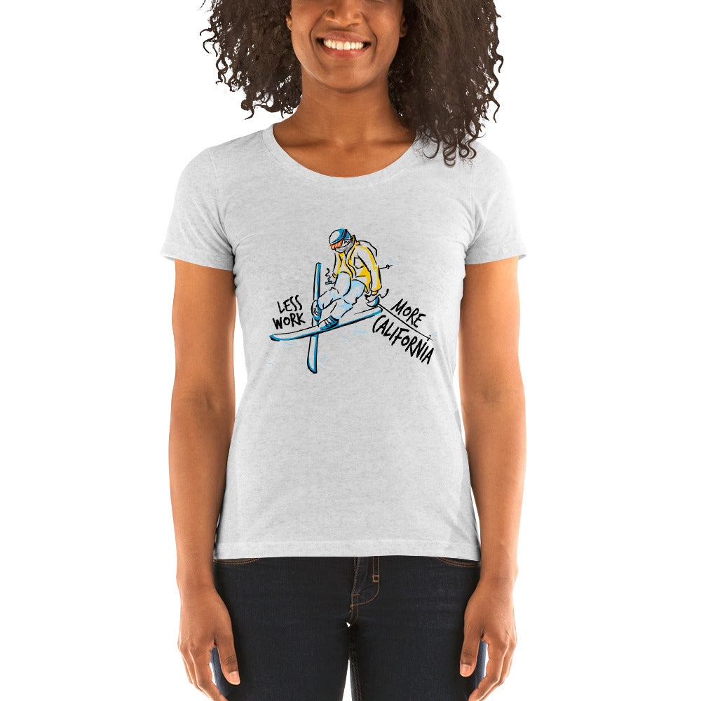 LESS WORK MORE CALIFORNIA™ Skiing Women's Tri-blend